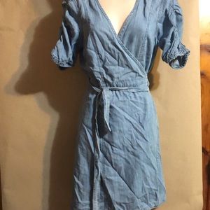 Madewell denim wrap dress